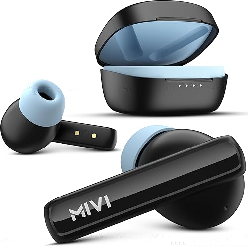 Mivi DuoPods Sync Earbuds [New Launch], 60 Hours Playtime, AI-ENC for HD Calls, 13mm Drivers, IPX 4.0, BT v5.3, Made in India True Wireless Bluetooth Ear Buds — 80% Off on Amazon