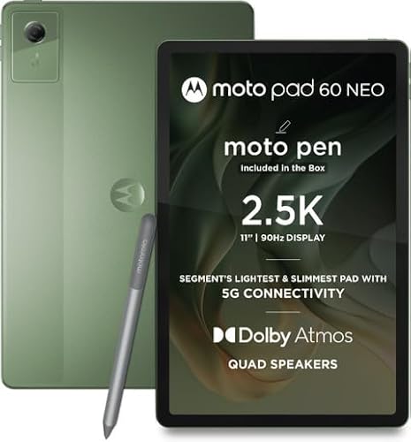 Motorola Pad 60 Neo (Pantone Bronze Green, 8GB RAM, 128GB Storage) — 28% Off on Amazon