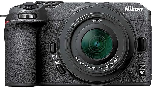Nikon Digital Camera Z 30 Kit with NIKKOR Z DX 16-50Mm F/3.5-6.3 VR 30 Pixels - Black 32 GB — 16% Off on Amazon