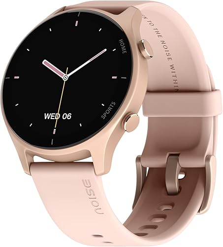 Noise Twist Round dial Smart Watch with Bluetooth Calling, 1.38 inch TFT Display, up-to 7 Days Battery, 100+ Watch Faces, IP68, Heart Rate Monitor, Sleep Tracking (Rose Pink) — 70% Off on Amazon
