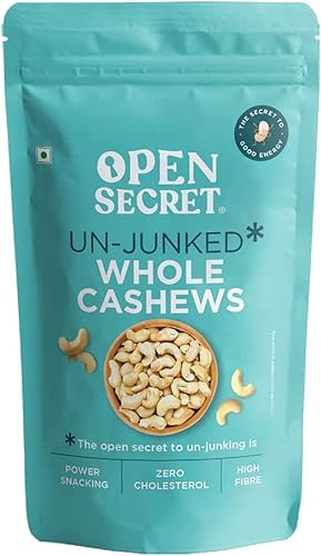 Open Secret Premium Cashew | 200g | Whole Cashew Nuts, Dry Fruits, Kaju, Healthy Snacks, Cashews, Cashew 200gm, Healthy Dry Fruits, Gluten Free & High Protein (Pack of 1) — 32% Off on Amazon
