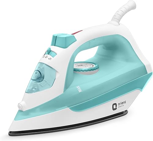 Orient Fabrifeel 2000 W Steam Iron for clothes| Uniform Heating & Fine Spray Iron Press | Tank Capacity 220ml | Adjustable Temperature Control & Steam burst| 2-year Warranty by Orient |White and Blue — 37% Off on Amazon