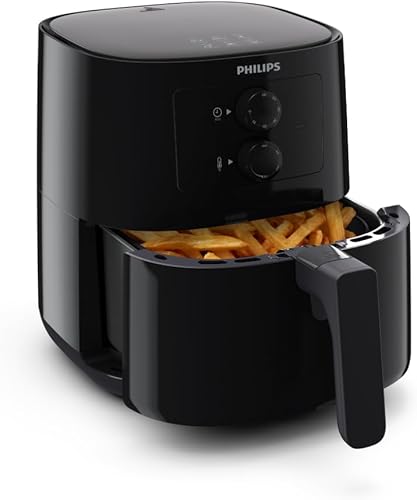 PHILIPS Air Fryer HD9200/90, uses up to 90% less fat, 1400W, 4.1 Liter, with Rapid Air Technology (Black), Large — 29% Off on Amazon