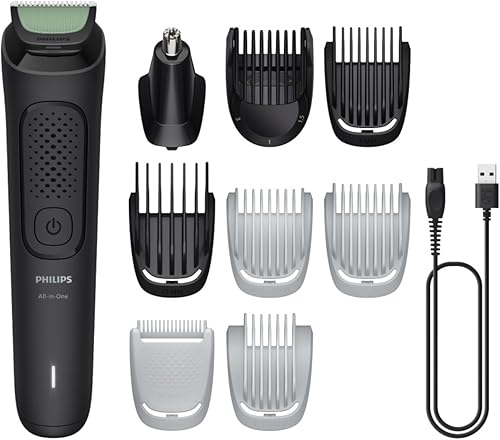 Philips India’s No.1 Men’s Trimmer | 9-in-1 tool - Face, Hair & Body | Unique rounded tips blades | Nose/Ear & Intimate Combs | 2+3yrs* warranty | 60 Min Runtime | LED Indicator | MG3927/30 — 27% Off on Amazon