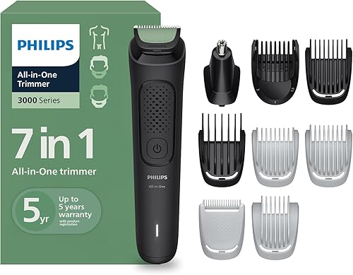 Philips India’s No.1 Men’s Trimmer | Single stroke beard trimming | 9-in-1 All in One Grooming Kit- Face, Hair & Body| Ear/Nose Trimmer attachment | Intimate Comb | 2+3yrs* warranty | MG3927 — 27% Off on Amazon