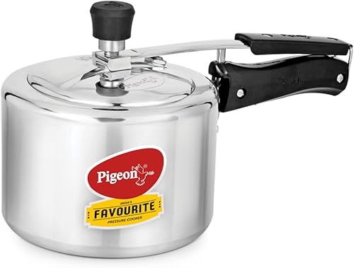 Pigeon by Stovekraft 12091 Favourite Aluminum Induction Base Pressure Cooker with Inner Lid, 3 Litres, Silver — 39% Off on Amazon