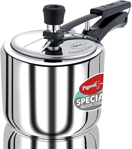 Pigeon by Stovekraft 3 Litre Special Stainless Steel Inner Lid Induction Base Pressure Cooker (Silver) BIS Certified — 41% Off on Amazon