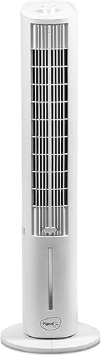 Pigeon High Performance Tower Fan with Manual Control, 3 speed settings, Quiet Operation, Low Power Consumption and Lightweight Portable Body, White — 31% Off on Amazon