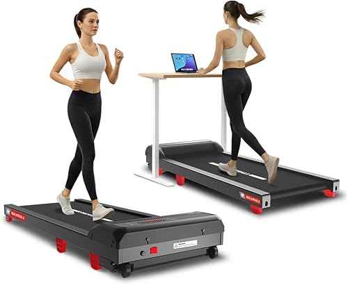 PowerMax Fitness WalkPad-2 Under Desk Walking Pad Treadmill for Home Use | 3.0 HP Motor | Compact Design with Manual Incline | Shock Absorption System | 110 kg Capacity | LED Display | Remote Control — 66% Off on Amazon