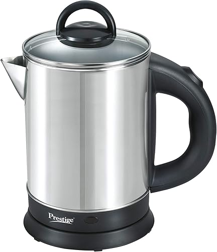 Prestige 1.7L PKGSS Stainless Steel Electric Kettle | 1350 Watts | Glass Lid with heat resistent handle | Single Touch lid locking |Automatic Cut Off | Silver — 48% Off on Amazon