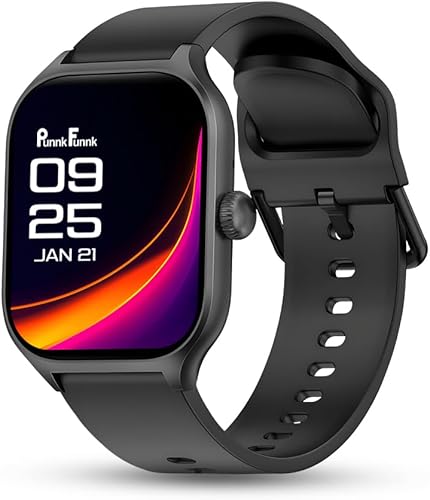 PunnkFunnk Nexoro 2.01” Smartwatch for Men & Women Bluetooth Call, Heart Rate, SpO2, Sleep & 100+ Sports Modes, IP68 Waterproof, Compatible with Android & iPhone (Black) — 82% Off on Amazon