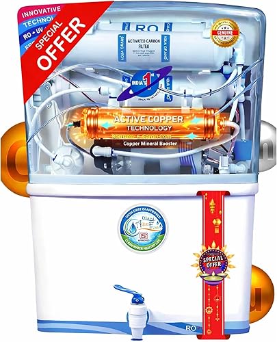 RO+UV+UF Water Purifier 10L | Copper + Mineral Technology | TDS Adjuster | 8 Stage Purification | Suitable for Home Kitchen & Office — 82% Off on Amazon