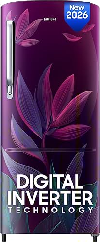 Samsung 183 L, 4 Star, Digital Inverter, Direct-Cool Single Door Refrigerator (RR20H27249R/NL, Paradise Bloom Purple, Single Touch Defrost, 2026 Model) — 23% Off on Amazon