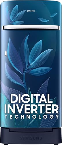 Samsung 189 L, 5 Star, Digital Inverter, Direct-Cool Single Door Refrigerator (RR21D2H259U/HL, Paradise Bloom Blue, Base Stand Drawer) — 20% Off on Amazon