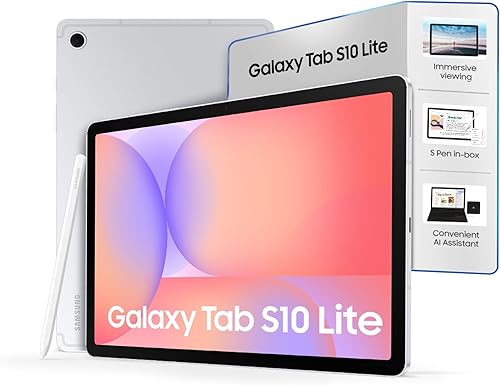 Samsung Galaxy Tab S10 Lite with AI, S Pen in-Box, 27.7 cm (10.9 Inch) Display, Object Eraser, 90Hz Refresh Rate, Pre Loaded Pro Apps, IP42 Rating, 6GB RAM, 128GB Storage, Wi-Fi Tablet, Silver — 48% Off on Amazon