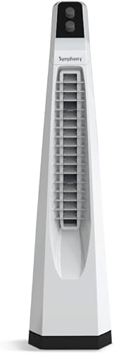 Symphony Surround JR Bladeless Tower Fan for Room | Quiet Personal Fan for Home & Office with 90° Oscillation & Turbo Throw | Knob Control | 1 Year Warranty | White — 44% Off on Amazon