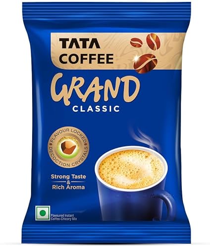 Tata Classic Instant Coffee, 50g Pouch, Chicory Mix With Strong Taste & Rich Aroma, With Flavour Locked Decoction Crystals — 20% Off on Amazon