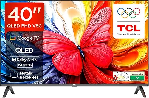 TCL 101 cms (40 inches) V5C Series Full HD Smart QLED TV Google TV 40V5C — 53% Off on Amazon