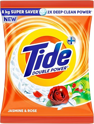 Tide Plus Detergent Washing Powder - 8kg Super Saver Pack | Jasmine & Rose Fragrance | 2X Deep Clean Power | World’s No. 1 Detergent Brand — 21% Off on Amazon
