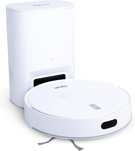 TIRON TRV 10P Max Robotic Vacuum Cleaner, Self-Empty Station, 2-in-1 Vacuum & Mop, Laser Navigation, 5000 Pa Suction, Highest Battery, Longest Runtime, Designed for Indian Homes — 37% Off on Amazon