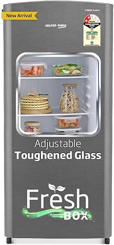 Voltas Beko, A Tata Product 183 L 2 Star Direct Cool Single Door Refrigerator (RDC215D/S0XIR0M0000GO, Hairline Silver, With Fresh Box Technology and Chiller Zone) — 53% Off on Amazon