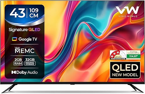 VW 109 cm (43 inches) Pro Series 4K Ultra HD Smart QLED TV VW43GQ2 — 65% Off on Amazon