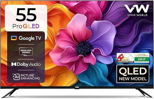 VW 140 cm (55 inches) Pro Series 4K Ultra HD Smart QLED Google TV VW55GQ1 — 57% Off on Amazon