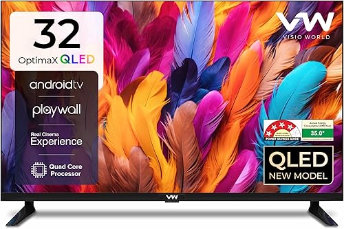 VW 80 cm (32 inches) OptimaX Series HD Ready Smart QLED Android TV VW32AQ1 — 57% Off on Amazon