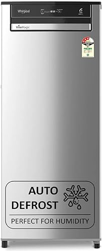 Whirlpool 192 L 3 Star Vitamagic PRO Frost Free Direct-Cool Single Door Refrigerator (215 VMPRO PRM 3S RADIANT STEEL-Z Fridge, Silver, Auto Defrost Technology) — 23% Off on Amazon