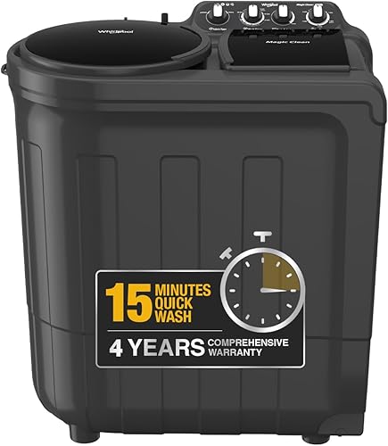 Whirlpool 8.5 kg 5 Star Semi-Automatic Top Loading Washing Machine (MAGIC CLEAN 8.5 GREY DAZZLE (10YR)-S, 15 Mint Quick Wash, 2026 Model) — 24% Off on Amazon