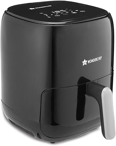Wonderchef Neo Digital Air Fryer | 1000W, 2 Litres | Rapid Air Technology | Non-stick Basket | Auto Shut-off | Touch Screen | Fry, Bake, Grill, Roast | Cool Touch Handle | 2-Year Warranty | Black — 54% Off on Amazon