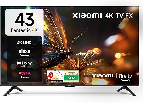 Xiaomi 108 cm (43 inch) FX Ultra HD 4K Smart LED Fire TV L43MB-FIN — 41% Off on Amazon