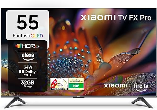 Xiaomi 138 cm (55 inch) FX Pro QLED Ultra HD 4K Smart Fire TV L55MB-FPIN — 46% Off on Amazon