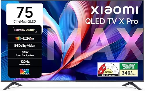 Xiaomi 189 cm (75 Inches) X Pro Series QLED 4K UHD Smart Google TV L75MB-APIN — 42% Off on Amazon