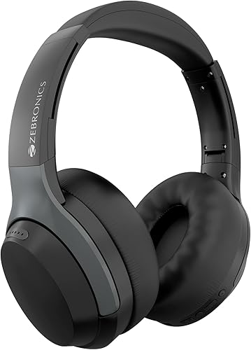 ZEBRONICS Duke Plus, Wireless Over Ear Headphone with ANC, ENC, Gaming Mode, Dual Pairing, Rapid Charge, Upto 70* Hours Backup, Bluetooth v5.4, AUX, Comfortable Earcushion, Deep Bass (Black) — 82% Off on Amazon