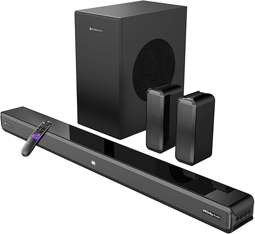 ZEBRONICS Juke BAR 9510WS PRO Dolby 5.1 Soundbar, Dolby Audio, 600 Watts, Wireless (Dual Rear Satellites & 6.5 inch Subwoofer), Triple Driver Soundbar, Bluetooth v5.1 | HDMI (ARC) | Optical | USB | AUX — 79% Off on Amazon