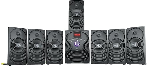 ZEBRONICS Omega 7.1 Home Theatre Speaker with 120W Output, Bluetooth v5.0, USB, AUX, FM Radio, Powerful Subwoofer, LED Display, Remote, Volume & Bass Control — 46% Off on Amazon